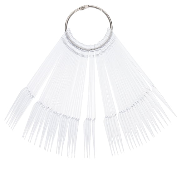 EeaseMX 100 piezas de esmalte de uñas en gel con punta de exhibición de colores, palo plegable con forma de abanico, muestras de uñas