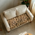 thumbnail image 2 of Renewold Brown Cheetah Print Stretch Couch Seat Cushion Cover Separate Sofa Seat Cushion Cover Flexibility Loveseat Seat Cover Washable Stay in Place for Dogs, Cats, M, 2 of 5