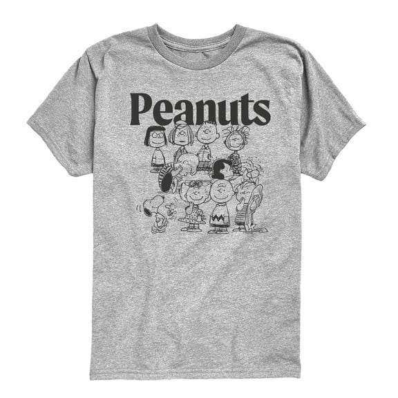Peanuts - Group Outline - Youth Boys Short Sleeve Graphic T-Shirt