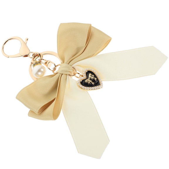 TABLZONE Handbag Bow Charm 1Pcs Khaki Zinc Alloy Bag Ornament for Women Elegant Bow Design