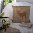 thumbnail image 3 of Carolines Treasures BB1012-BL-BN-PW1414 Deer Burlap and Brown   Canvas Fabric Decorative Pillow BB1012 14Hx14W, 3 of 4