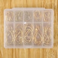 thumbnail image 2 of Opolski 100Pcs 3#-12# Assorted Durable Sharpened Metal Fishing Hooks Fishhooks Tackle, 2 of 6
