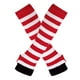 thumbnail image 1 of Nvzi Guantes largos sin dedos a rayas, calentadores de brazos tejidos de invierno para punk rock, cosplay, gótico y fiestas navideñas, color rojo y blanco, 1 of 5
