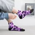 thumbnail image 5 of Bingfone Blue Lightning Design Patterned Men's Women's Casual Cotton Socks, 5 of 5