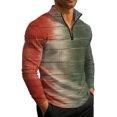 thumbnail image 4 of QHRMKOG Men Sweatshirts Warm Camouflage Print Quarter Zip Pullover Relaxed Fit Sport Stand Collar Sweatshirt Spring Fashion Long Sleeve Top Beige S, 4 of 8