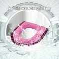 thumbnail image 6 of Thicker Bathroom Toilet Seat Cover Pads Zipper Model Toilet Seat Household Embroidery Sitting Washer Toilet Seat Cover Cute Washer Universal Toilet Seat Washable D Shapetoilet Seat Cushion (Purple), 6 of 6