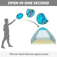 thumbnail image 5 of Pop Up Beach Tent for 2-3 Persons, Portable Beach Sun Shelter with UPF 50+ UV Protection, Instant Shade Canopy, Lightweight Outdoor Sun Shade for Beach Camping Picnic, Blue, 5 of 11