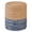 Natural & Blue, variant on IVV 14" Pouf Ottoman,Natural Seagrass Hand Weaving Leisure Ottoman Foot Stool,Small Side Table with Anti-Slip Footpads for Living Room Bedroom (Natural & Beige)
