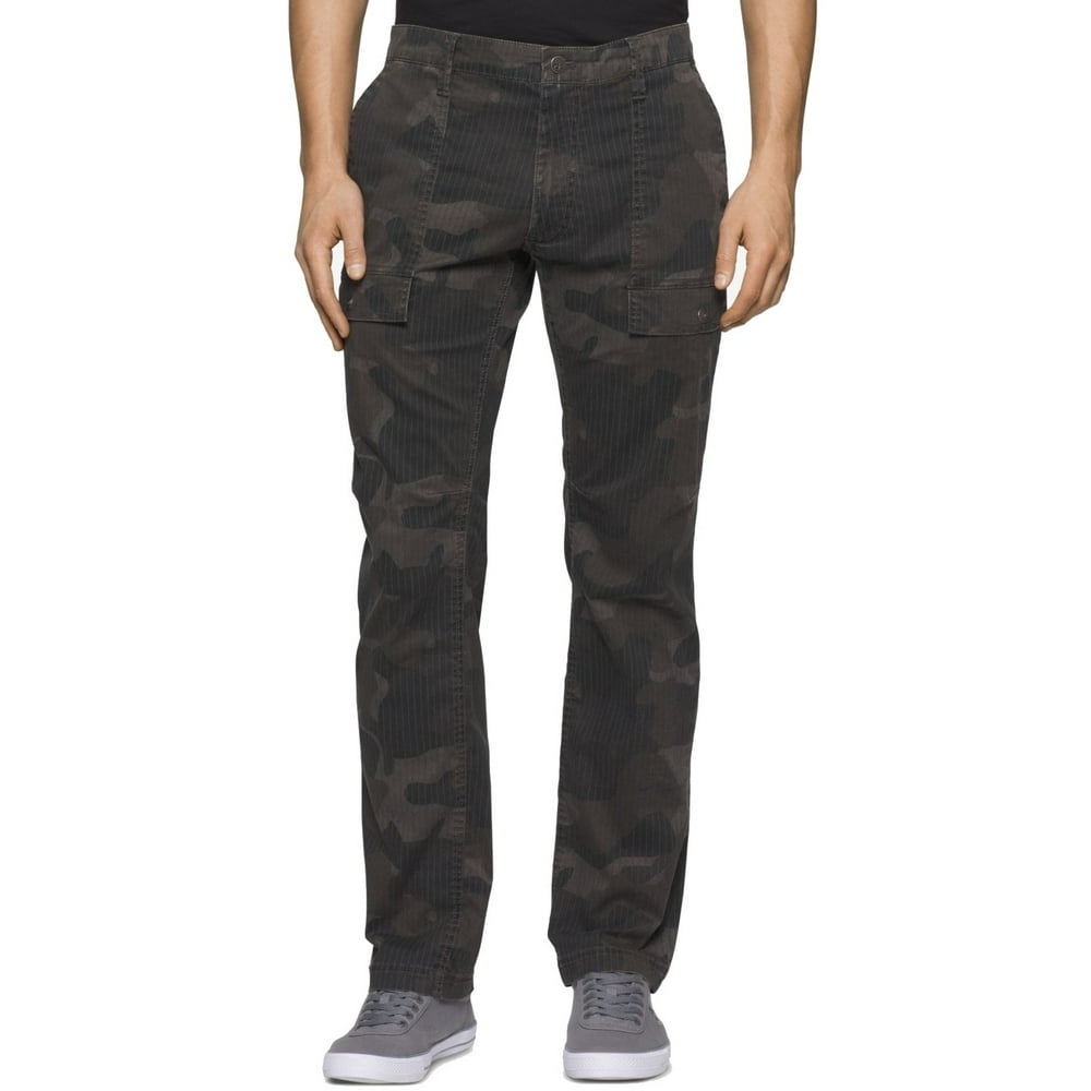 Calvin Klein - Calvin Klein NEW Green Mens Size 33x32 Camo Print Tapered Cargo Pants - Walmart