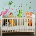 thumbnail image 3 of Baby Dinosaur Wall Decals Stickers, Dino Volcano Cave Neutral Nursery Toddler Playroom Decor, Kids Room Home Decorations Girls Boys Bedroom Classroom Daycare Art, 3 of 9