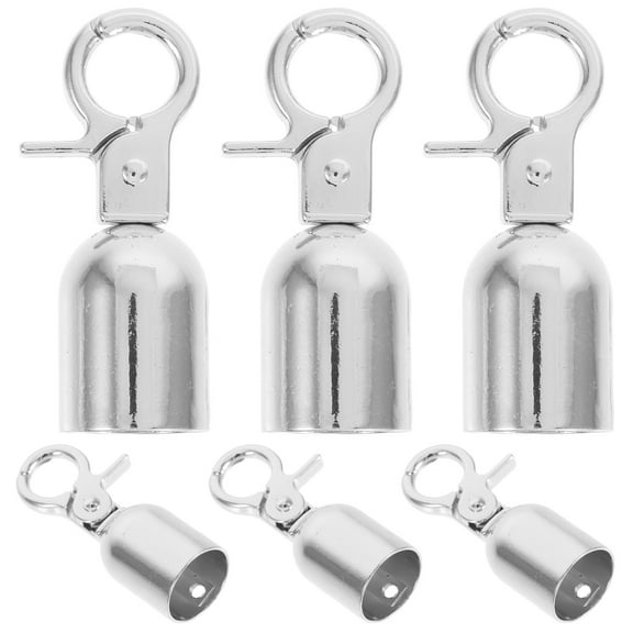 LULULION 6Pack Gate Hook Rope End Snap Hook Zinc Alloy Secure Connection For Barrier Ropes