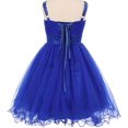 thumbnail image 2 of Big Girls Fabulous Mesh Junior Bridesmaid Beaded Waistline Pageant Flower Girl Dress Aqua 10 (C650C08), 2 of 2