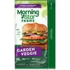 MorningStar Farms Garden Veggie Veggie Burgers, Vegan Plant Based Protein, 9.5 oz, 4 Count (Frozen)