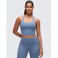 thumbnail image 2 of CRZ YOGA Butterluxe Halter Padded Longline Sports Bras For Women Open Back Crop Tops Workout Gym, 2 of 6
