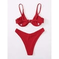thumbnail image 2 of Maillot de Bain Deux Pièces pour Femmes, Bikini Triangle et String à Nouer sur le Côté, 2 of 5