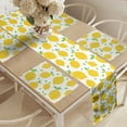 thumbnail image 2 of Ambesonne Lemons Table Runner & Placemats, Modern Summer Themed Tasty, Placemat 4 pcs + Runner 16"x72", Lime Green Earth Yellow, 2 of 2