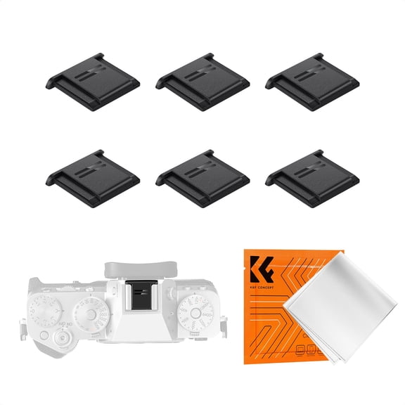 K&F CONCEPT Camera Hot Shoe Cover 6pcs Protector Cap Compatible with Canon Nikon Panasonic Fujifilm Olympus Pentax Sigma