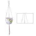 thumbnail image 1 of Yuarrent Cestas colgantes 100 hechas a mano, soporte para plantas, macramé, colgador de plantas, maceta para colgar en la pared interior, soporte para Jardín y Patio No.34 Yuarrent HA001777-34, 1 of 1