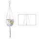 thumbnail image 1 of Yuarrent Cestas colgantes 100 hechas a mano, soporte para plantas, macramé, colgador de plantas, maceta para colgar en la pared interior, soporte para Jardín y Patio No.34 Yuarrent HA001777-34, 1 of 1