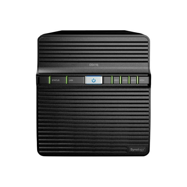 Synology Disk Station DS418j - NAS server - 4 Baies - RAID RAID RAID 0, 1, 5, 6, 10, JBOD - RAM 1 GB - Gigabit Ethernet - iSCSI support