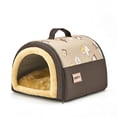 thumbnail image 1 of Pet Dog House Jiupety Cozy Cachorry House 2 en 1, talla S, marrón, 1 of 6