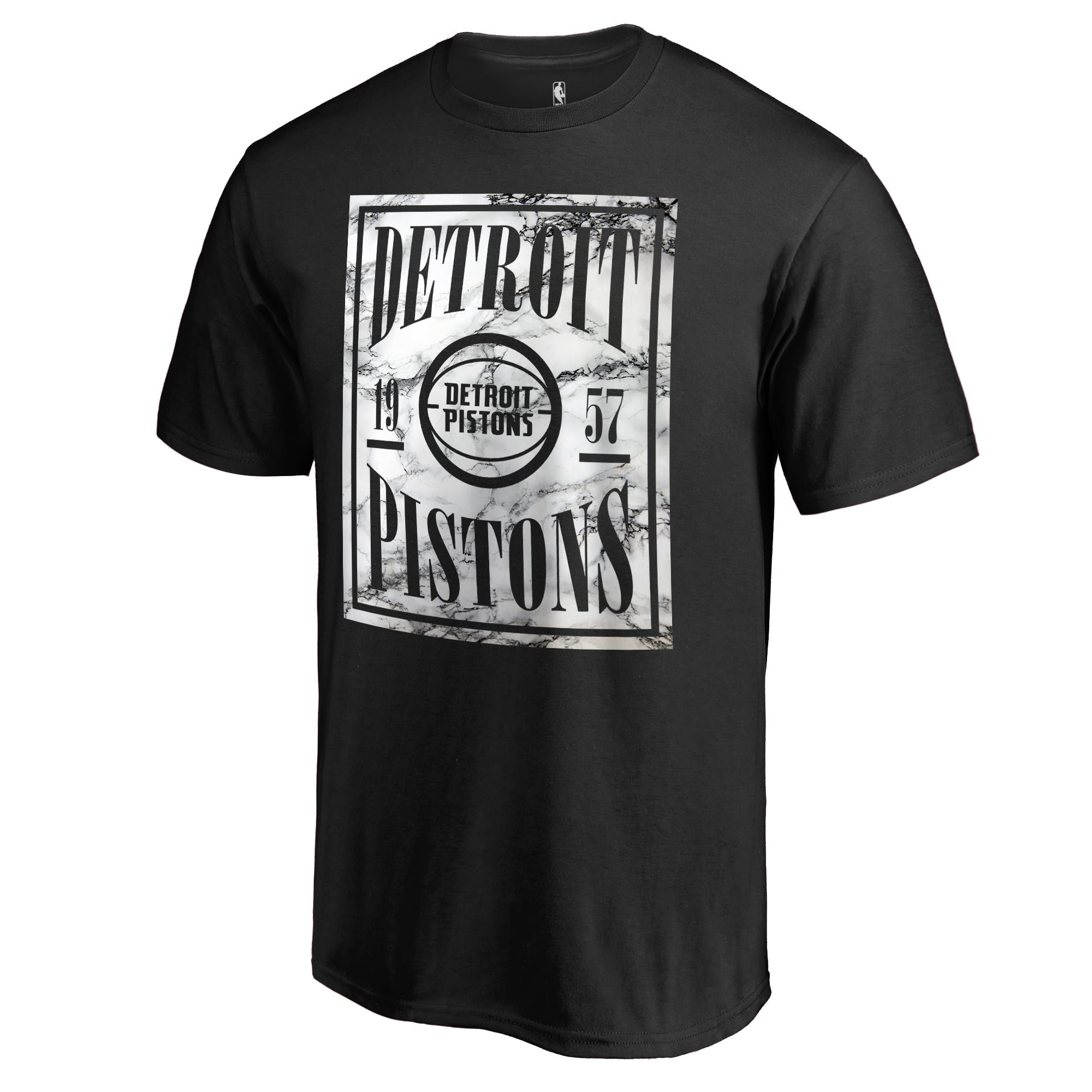 Men's Black Detroit Pistons Court Vision T-Shirt