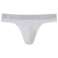 thumbnail image 2 of TANBOM Men's Striped T-Back Thong Bulge Pouch Soft Breathable Tagless Design Comfortable G-Strings White XXL, 2 of 6