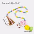 thumbnail image 3 of Easter Wood Bead Garland Easter Tiered Tray Decoration Hanging Garlands Easter Egg Shaped Wooden Farmhouse Beads Garlands for Home Easter Holiday Party, 3 of 4