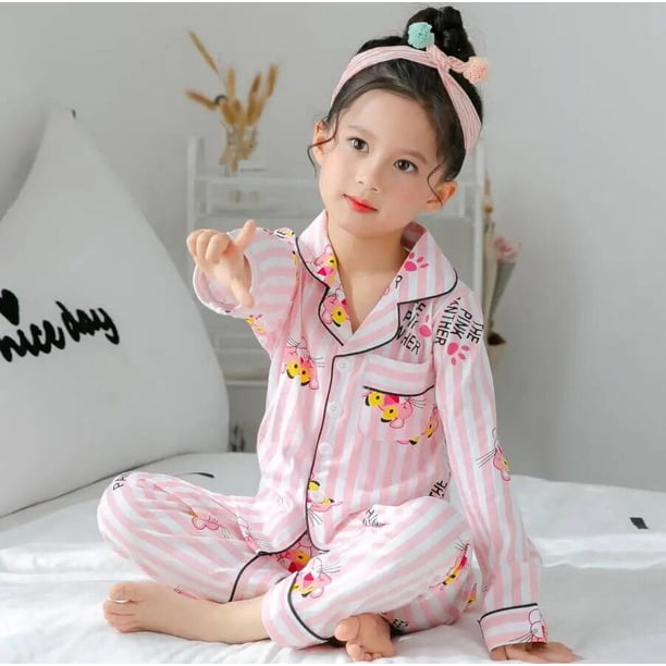 Conjuntos de pijamas para niños de algodón, ropa de casa de dibujos animados para niños, traje informal de manga larga para niñas, conjunto de pijamas de Navidad, ropa de dormir 2023