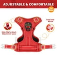 thumbnail image 5 of MASBRILL Reflective Dog Harness No Pull Dog Vest Harness With Handle,No Choke Adjustable Soft Padded Pet Vest for Medium Dogs,Red Dog Galters, 5 of 12