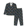 thumbnail image 1 of Naloa Pyjamas Imprimés Fastfood pour Femmes, Ensembles de Pyjamas pour Femmes, Ensembles de Détente pour Femmes, 2 Pcs pour Femmes-TG, 1 of 7
