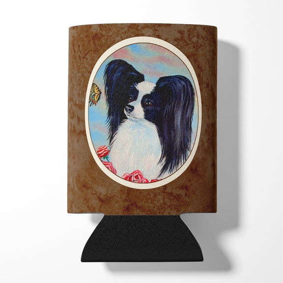 Carolines Treasures 7040CC Papillon Black & White Can or Bottle Hugger