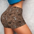 thumbnail image 4 of Lsque Warm Coffee Pattern Pattern High Waisted Biker Shorts for Women-Tummy Control Fitness Athletic Workout Running Yoga Gym Shorts,Moisture-Wicking-Large, 4 of 9