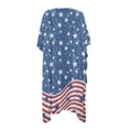 thumbnail image 2 of Xoenoiee American Flag Swirl Print Half Sleeve Women's Sheer Mesh Short Sleeve Swimwear 4th of July Long Kimono Cardigan Summer Boho Beach Cover Up Tops for Vacation Beach, 2 of 7