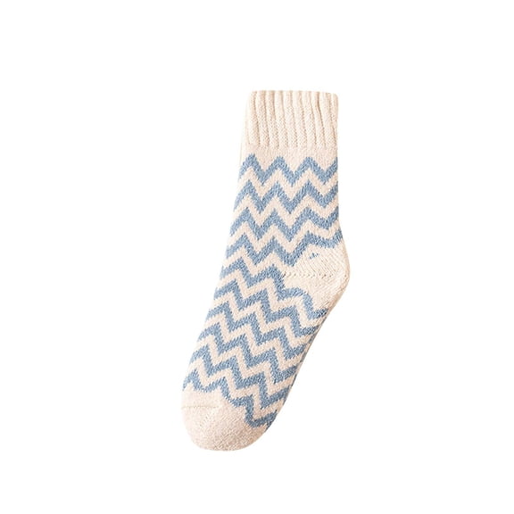 Socks for Women No Show Unisex Extra Thick Wool Plus Velvet Thickened Mid-Tube Winter Cold-Proof Warm