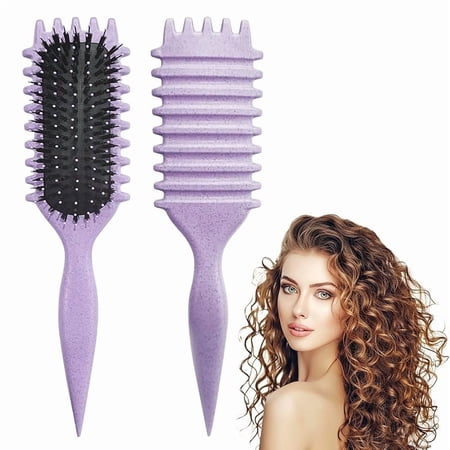 Curly Hair Brush Curl Defining Brushes Styling Brush for Curly Hair Shaping and Defining Curls Brushes for Women (Green)