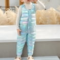 thumbnail image 2 of Agkizg Boys and Girls Winter Warm Jumpsuit,Kids Wide Leg Overalls,Kids Pants for Boys Girls 1-5 Years Winter Fall Sleeveless Wash-Down Cottons Thick Overalls Jumpsuit Outer Wear Pants, 2 of 4