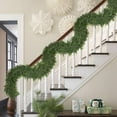 thumbnail image 5 of Guvpev 9FT Christmas Garland with 240 Cedar Branches, Real Touch Soft & Thickness Winter Cedar Garland for Christmas Decorations, Greenery Garland for Table, Mantel, Wall, Indoor Outdoor Xmas Decor, 5 of 10