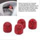 thumbnail image 1 of 4 Pcs Bling Valve Stem Caps 15mm Stem Air Cover Tire Decoration Universal for Car MotorcyclePink, 1 of 3