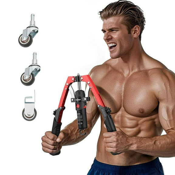 Ab Wheel Arm Exerciser with Hydraulic Resistance - Full-Body Workout Tool for Home Gym, Adjustable Levels for Chest, Core & Arm Training