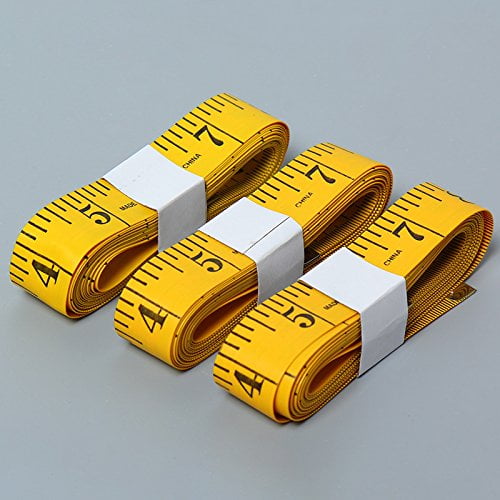 6 Pcs 120 inch Soft Measuring Tape 300 cm Double Scale Sewing Tape Measure  Flexible Ruler for Sewing Tailor Cloth Body Measurement, Yellow