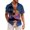 Navy, variant on Mens Summer Shirts, Men's Short Sleeve Summer Casual 3D Printing Shirts Hot Pink XL