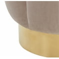 thumbnail image 5 of SAFAVIEH Couture Maxine Glam Velvet Tufted Ottoman, Pale Taupe, 5 of 6