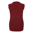 thumbnail image 4 of MRULIC coat for women Women Pocket Zipper Solid Color Jacket Plush Sleeveless Lapel Vest Loose Coat Women's Fleece Jackets Coats Red + 3XL, 4 of 9