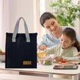 thumbnail image 5 of Mziart 2 Pack Lunch Bag, Insulated Lunch Box for Women Men Work Office Picnic, Reusable Small Lunch Tote Bento Cooler Bag Lunchbox Containers, Black, 5 of 7