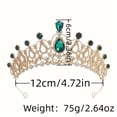 thumbnail image 2 of FNNMNNR 2PC Baroque Wedding Crowns Gold Rhinestone Bridal Crown and Tiara Crystal Bride Crown Prom Costume Party Hair Accessorise for Women and Girls, 2 of 7