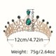 thumbnail image 2 of CNKOO - 2 tiaras y coronas de oro rosa para mujer, coronas de reina de cristal, tiaras de princesa con diamantes de imitación para niña, novia, boda, accesorios para el cabello para novia, fiesta de, 2 of 7