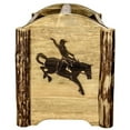 thumbnail image 3 of Montana Woodworks MWGCMAGLZBRONC Glacier Country Collection Magazine Rack with Laser Engraved Bronc Design, 3 of 5