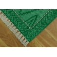 thumbnail image 7 of Casavani Cotton Handblock Printed Dhurrie Green Living Room Floor Carpets Outdoor Rug 10x16 feet, 7 of 7