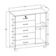 thumbnail image 4 of Comoda Skal Living 4 cajones y 1 puerta color Rustico, 4 of 4
